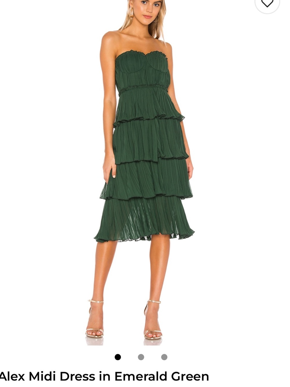 Lovers + Friends - Alex Midi Dress in Emerald Green - XS